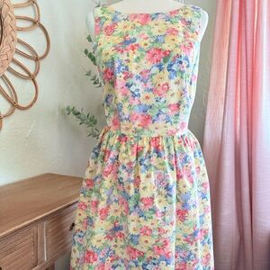 Vintage 80s Dawn Joy Floral Mini Dress